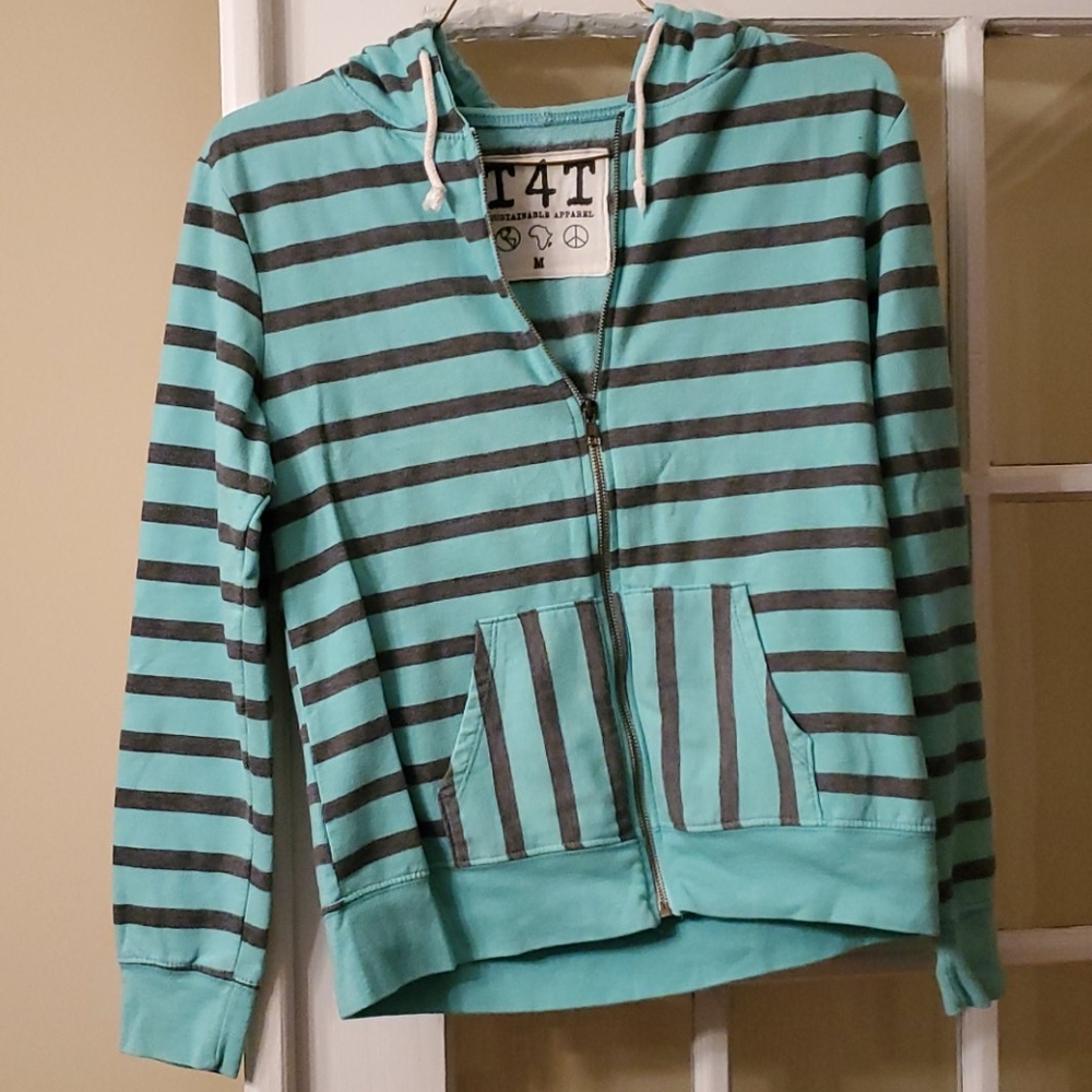 Threads 4 Thought striped hooded sweatshirt